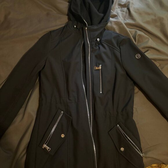 Calvin Klein Black Rain Jacket - Size XS - Picture 1 of 5